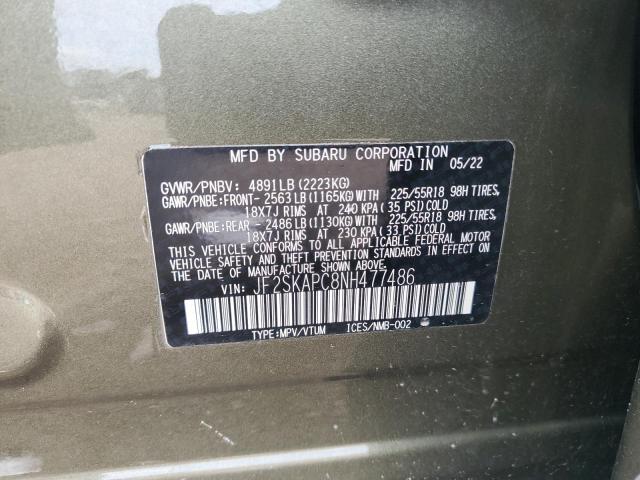 2022 SUBARU FORESTER L JF2SKAPC8NH477486