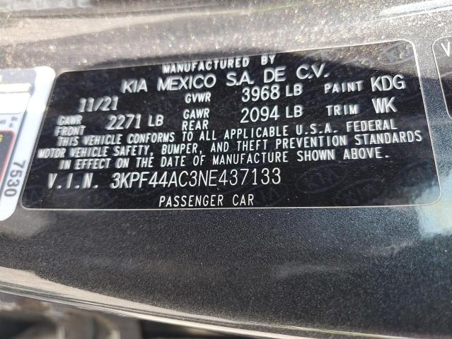 2022 KIA FORTE GT 3KPF44AC3NE437133