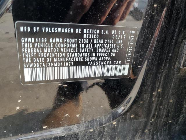 2017 VOLKSWAGEN JETTA SE - 3VWDB7AJ3HM341877