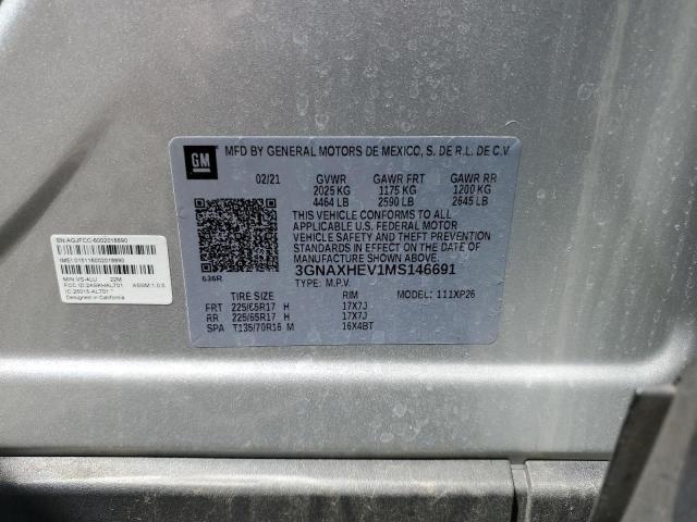 2021 CHEVROLET EQUINOX LS 3GNAXHEV1MS146691