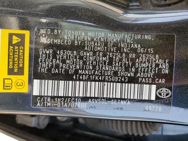 2015 TOYOTA CAMRY LE - 4T4BF1FK4FR509243