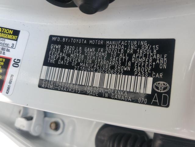 2016 TOYOTA COROLLA L - 2T1BURHE3GC506522