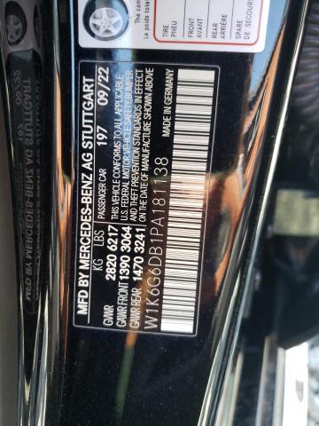 2023 MERCEDES-BENZ S 500 4MAT W1K6G6DB1PA181138