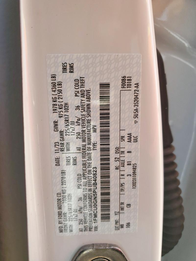 2023 FORD ESCAPE ACTIVE 1FMCU0GN5PUB40823