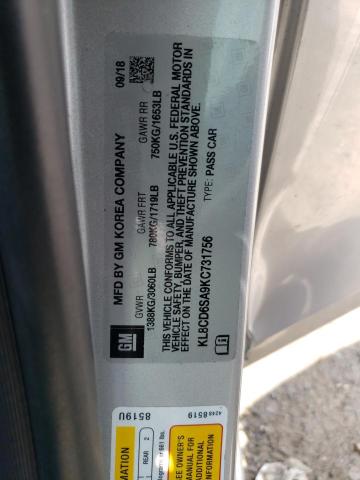 2019 CHEVROLET SPARK 1LT KL8CD6SA9KC731756