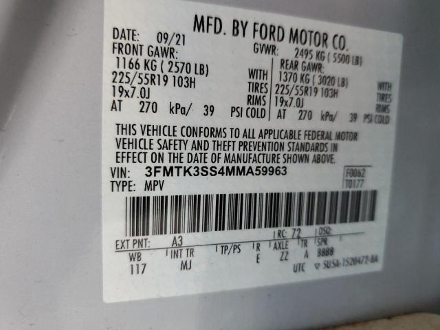 2021 FORD MUSTANG MA - 3FMTK3SS4MMA59963