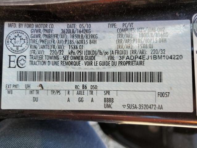 2011 FORD FIESTA SE - 3FADP4EJ1BM104220