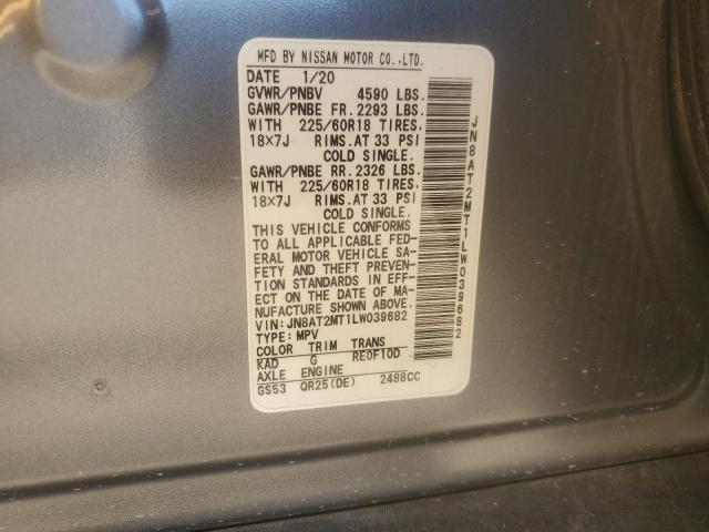 2020 NISSAN ROGUE S - JN8AT2MT1LW039682
