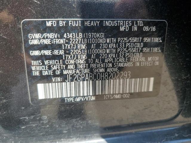 2017 SUBARU CROSSTREK JF2GPABC0H8202293