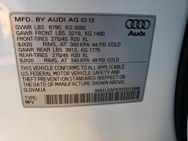 WA1LGAFE0DD013566 2013 AUDI Q7, photo no. 13