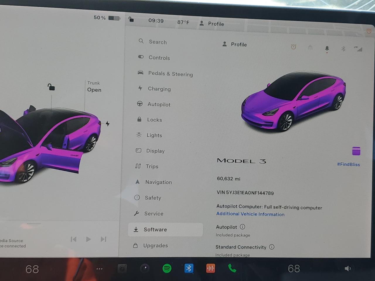 5YJ3E1EA0NF144789 TESLA MODEL 3 2022