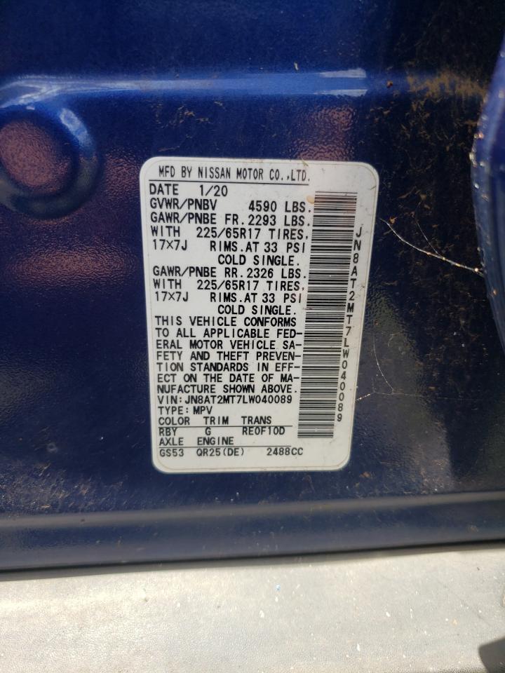 JN8AT2MT7LW040089 NISSAN ROGUE 2020