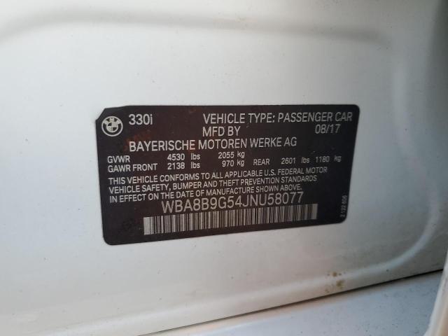 2018 BMW 330 I - WBA8B9G54JNU58077