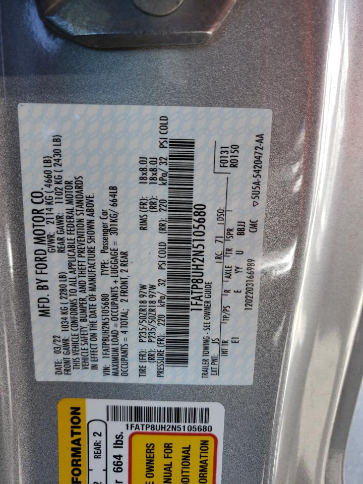 1FATP8UH2N5105680 FORD ALL Models 2022