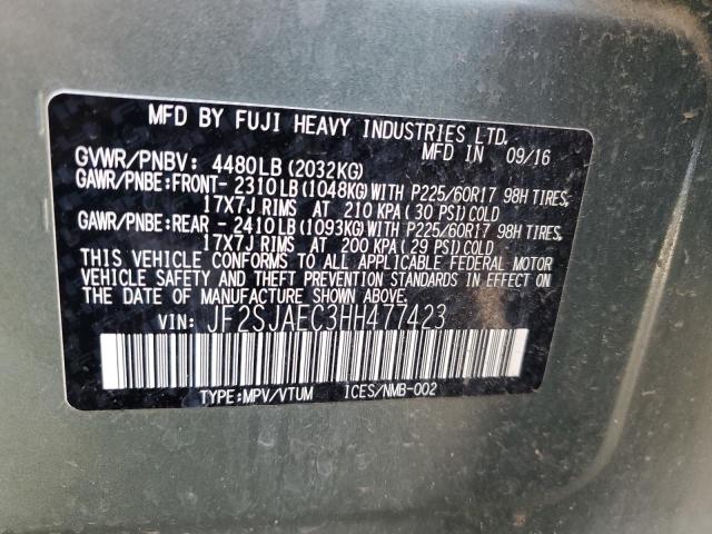 JF2SJAEC3HH477423 Subaru Forester 2.5i Premium