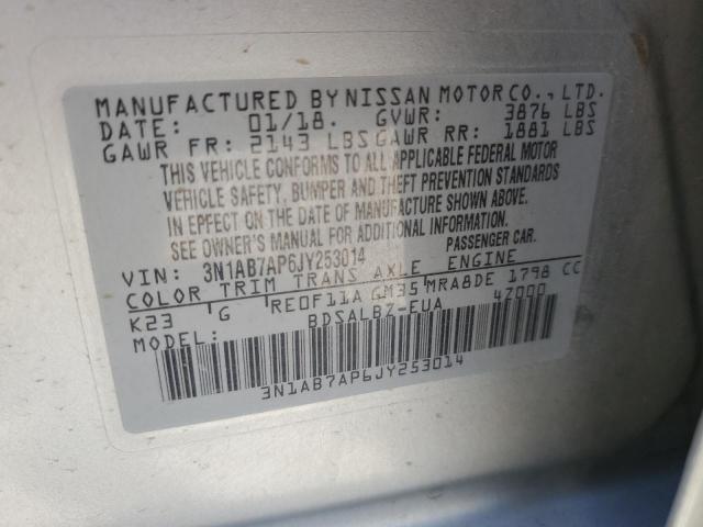 3N1AB7AP6JY253014 Nissan SENTRA S