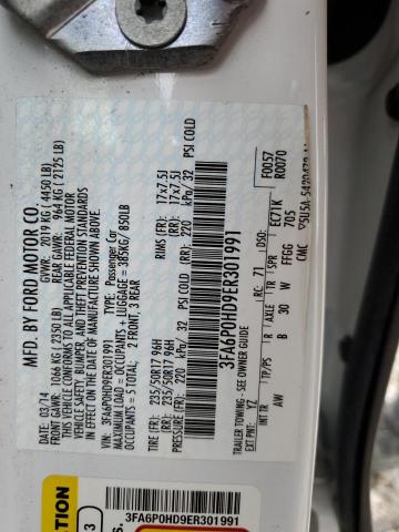 3FA6P0HD9ER301991 Ford FUSION SE