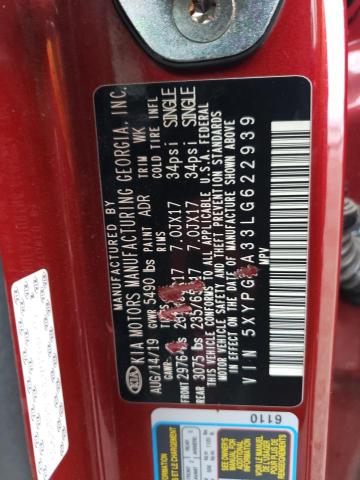 5XYPGDA33LG622939 KIA SORENTO L