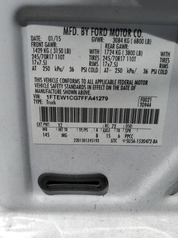 1FTEW1CG7FFA41279 Ford F150 Supercrew