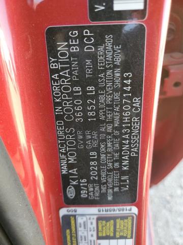 2017 KIA RIO EX - KNADN4A31H6071443