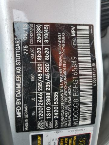WDCGG8JB5EG165849 Mercedes-Benz Glk 350 4matic