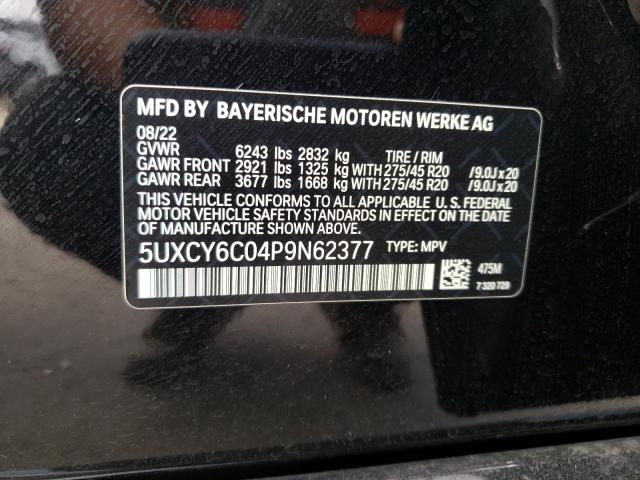 VIN 5UXCY6C04P9N62377 2023 BMW X6, Xdrive40I no.13