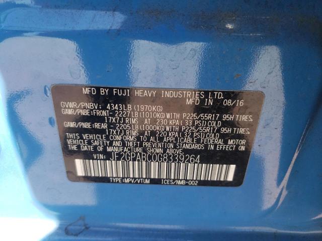 JF2GPABC0G8339264 Subaru Crosstrek Premium