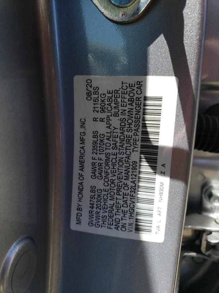 1HGCV1F32LA121909 HONDA ACCORD 2020