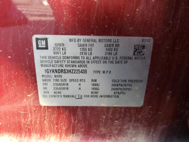 1GYKNDRS3HZ225438 Cadillac XT5 LUXURY