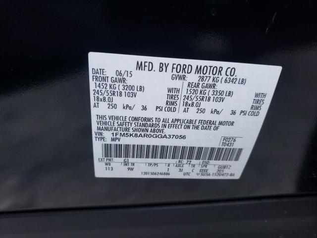 1FM5K8AR0GGA37056 Ford Explorer Police Interceptor