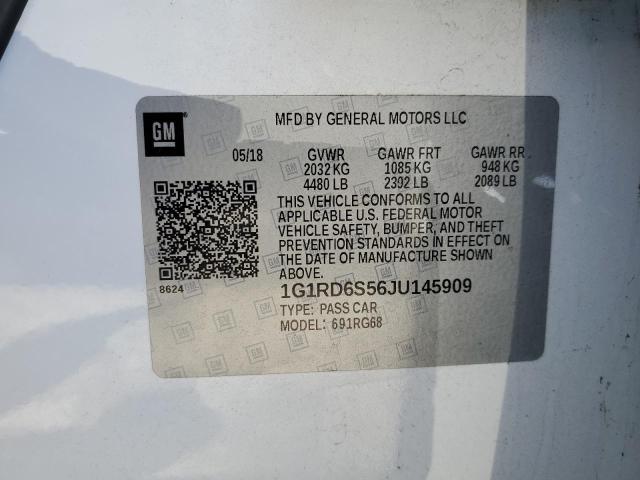 VIN 1G1RD6S56JU145909 2018 Chevrolet Volt, Premier no.13