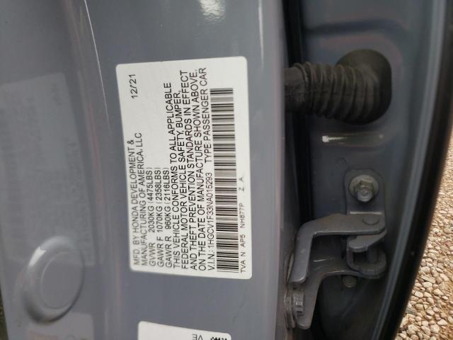 1HGCV1F33NA015293 Honda Accord SPO 10