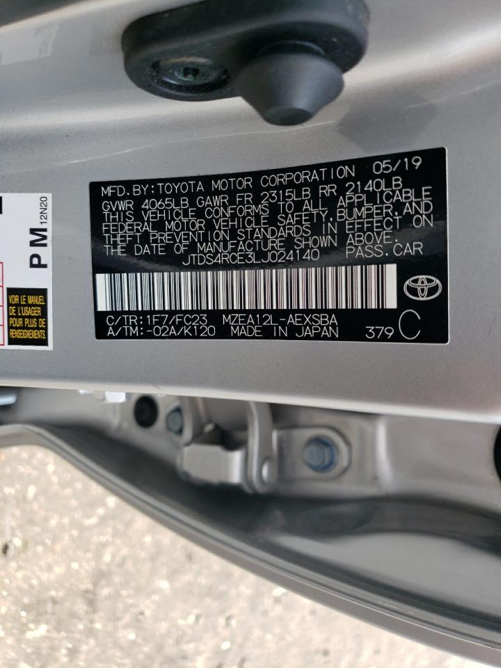 JTDS4RCE3LJ024140 TOYOTA COROLLA 2020