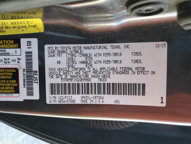 5TFRM5F1XGX099968 Toyota Tundra Double Cab Sr/sr5