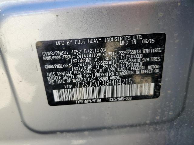 JF2SJGVC3GH404215 Subaru Forester 2.0xt Touring