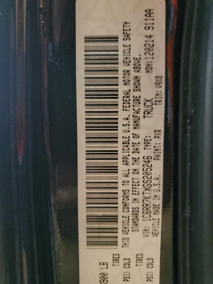 1C6RR7KTXGS205246 RAM 1500 2016