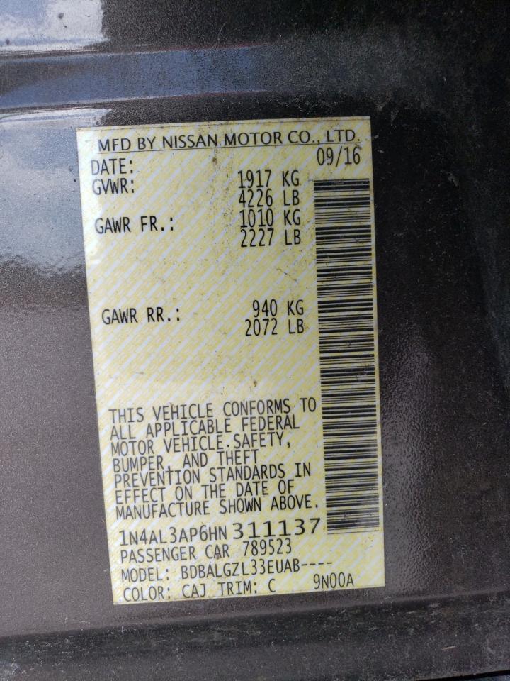 1N4AL3AP6HN311137 NISSAN ALTIMA 2017