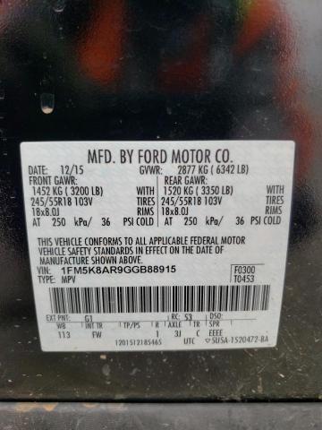 1FM5K8AR9GGB88915 Ford Explorer Police Interceptor