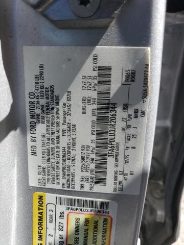 3FA6P0LU3JR206344 2018 FORD FUSION, photo no. 12