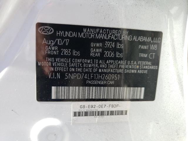 2018 HYUNDAI OTHER 5NPD74LF1JH260951