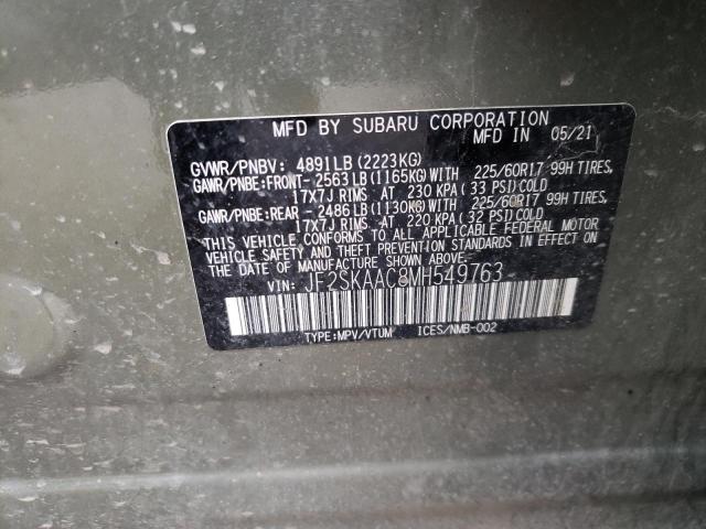 JF2SKAAC8MH549763 Subaru Forester