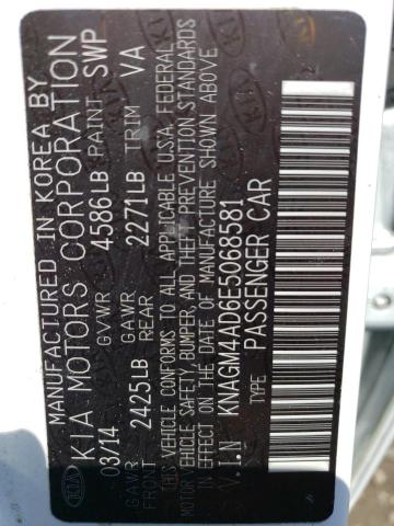 KNAGM4AD6E5068581 KIA OPTIMA HYBRID