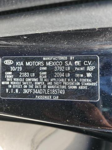 3KPF34AD7LE185749 KIA Forte Gt Line