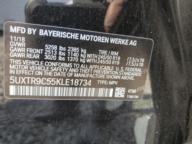 5UXTR9C55KLE18734 2019 BMW X3, photo no. 13