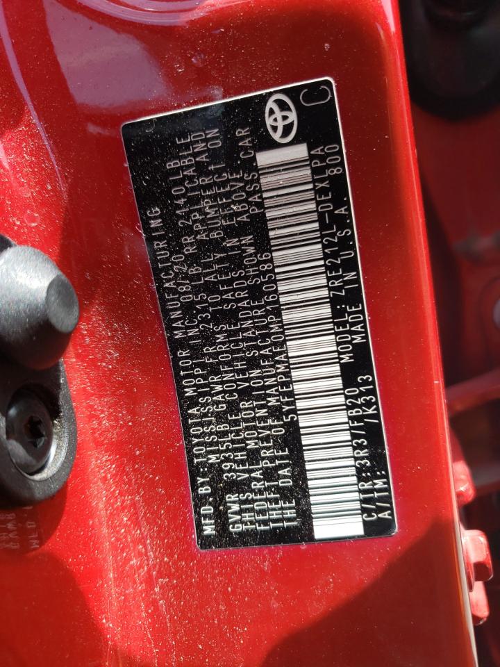 5YFEPMAE0MP160586 TOYOTA COROLLA 2021