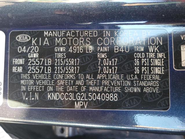KNDCC3LG2L5040988 KIA NIRO EX