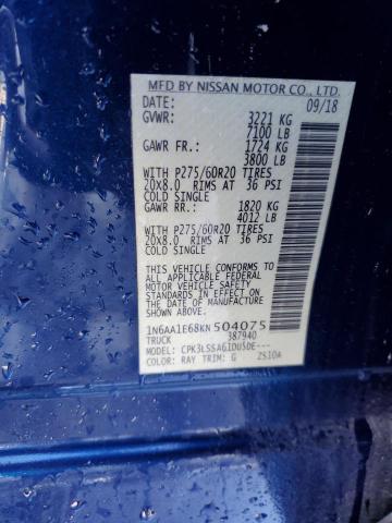 2019 NISSAN TITAN PLAT - 1N6AA1E68KN504075
