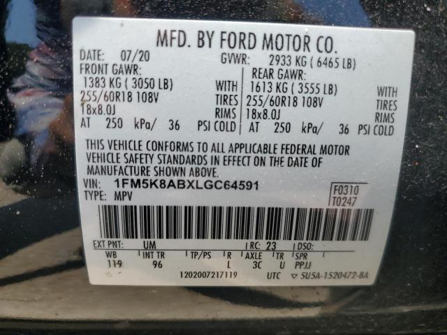 1FM5K8ABXLGC64591 Ford Explorer Police Interceptor