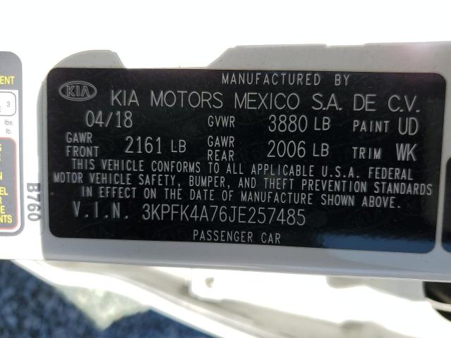 3KPFK4A76JE257485 KIA FORTE LX