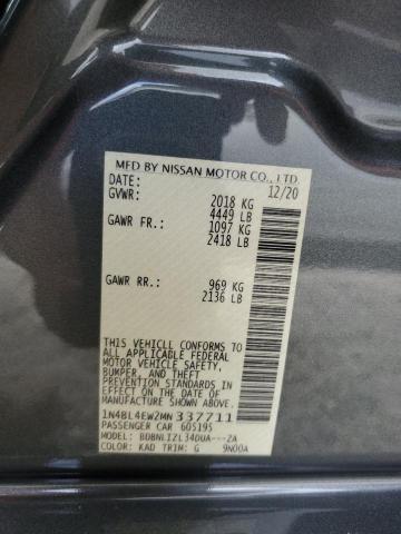 1N4BL4EW2MN337711 Nissan ALTIMA SL